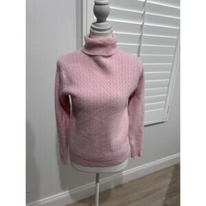 Kirkland Signature Pink Cashmere Turtleneck Sweater Women’s Size L
